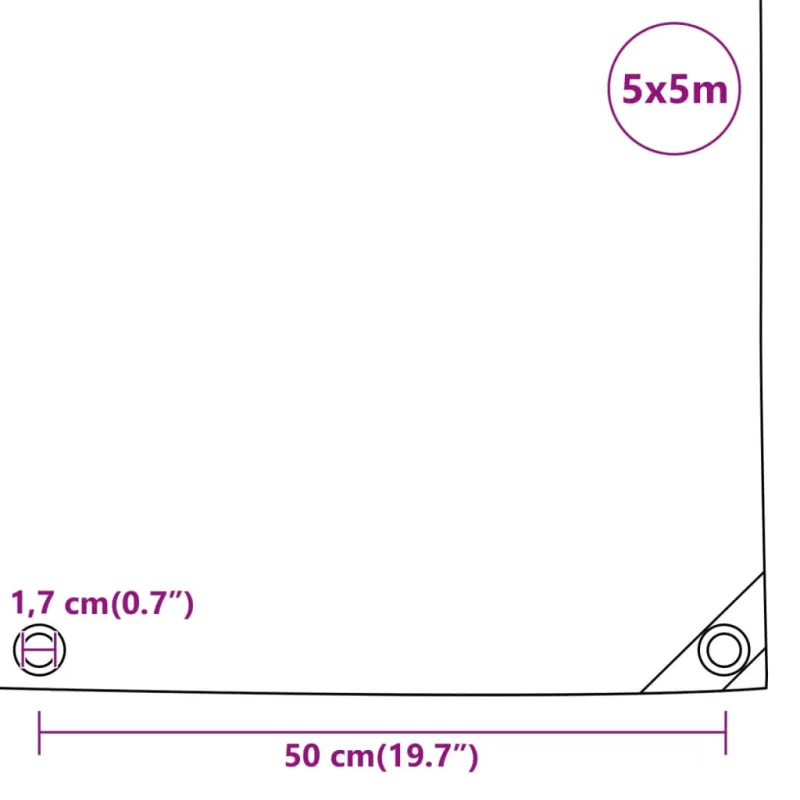 Tentas, mėlynos spalvos, 5x5m, 650g/m²