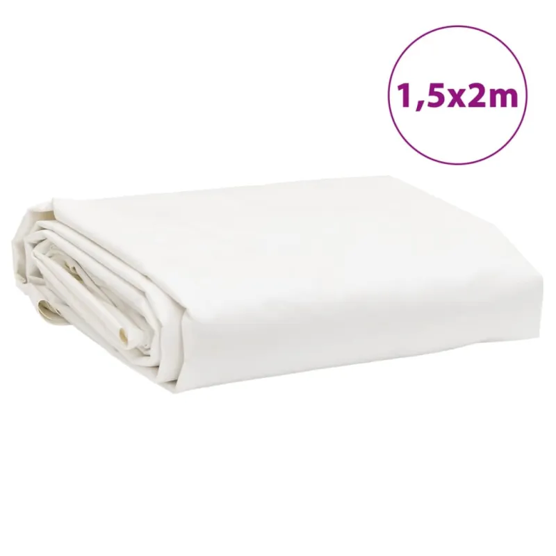 Tentas, baltos spalvos, 1,5x2m, 650g/m²