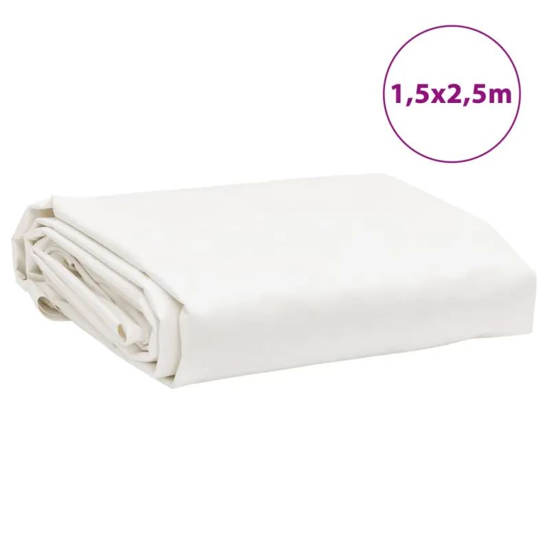 Tentas, baltos spalvos, 1,5x2,5m, 650g/m²