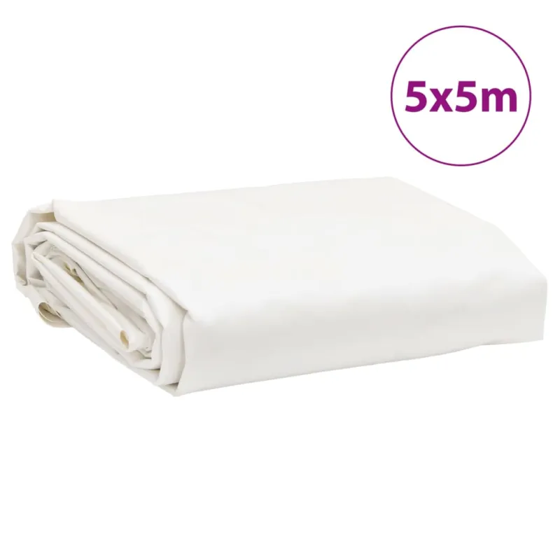 Tentas, baltos spalvos, 5x5m, 650g/m²