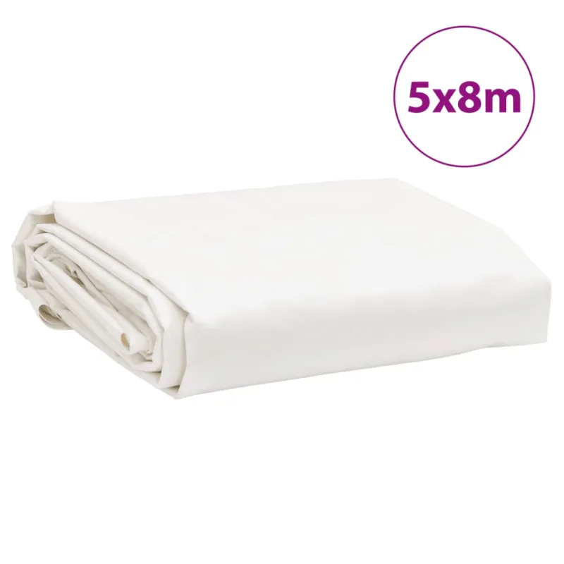 Tentas, baltos spalvos, 5x8m, 650g/m²