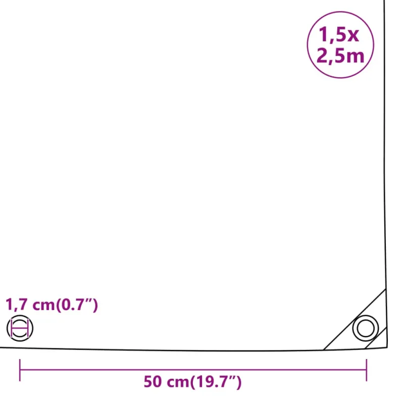 Tentas, juodos spalvos, 1,5x2,5m, 650g/m²