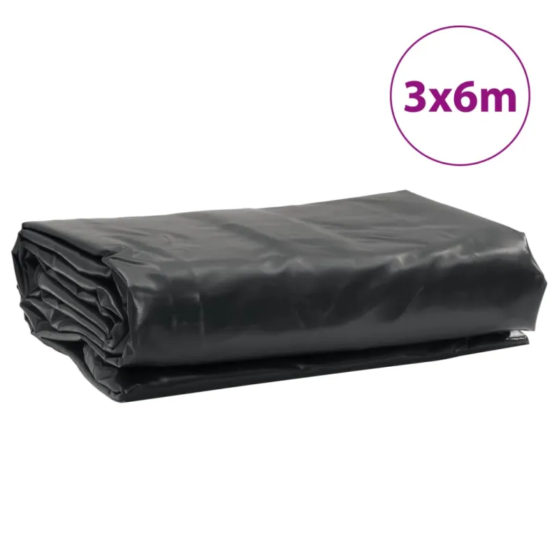 Tentas, antracito spalvos, 3x6m, 650g/m²