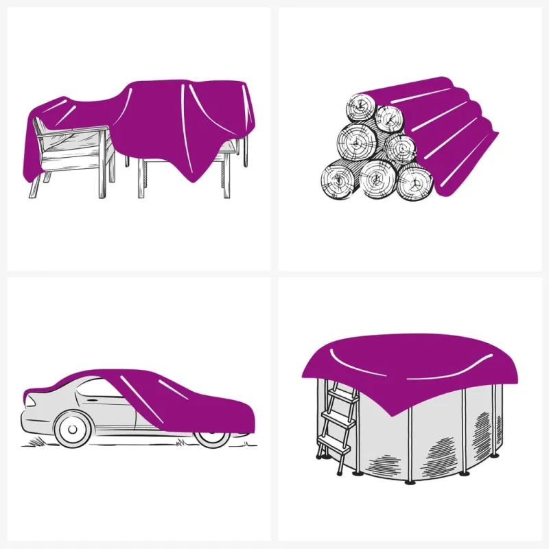 Tentas, antracito spalvos, 4x4m, 650g/m²