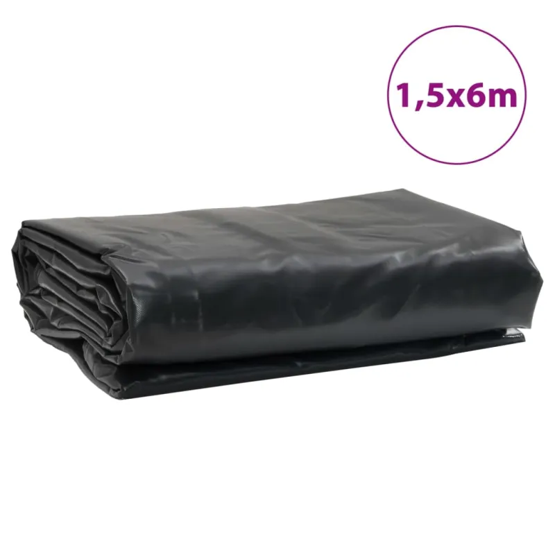 Tentas, antracito spalvos, 1,5x6m, 650g/m²
