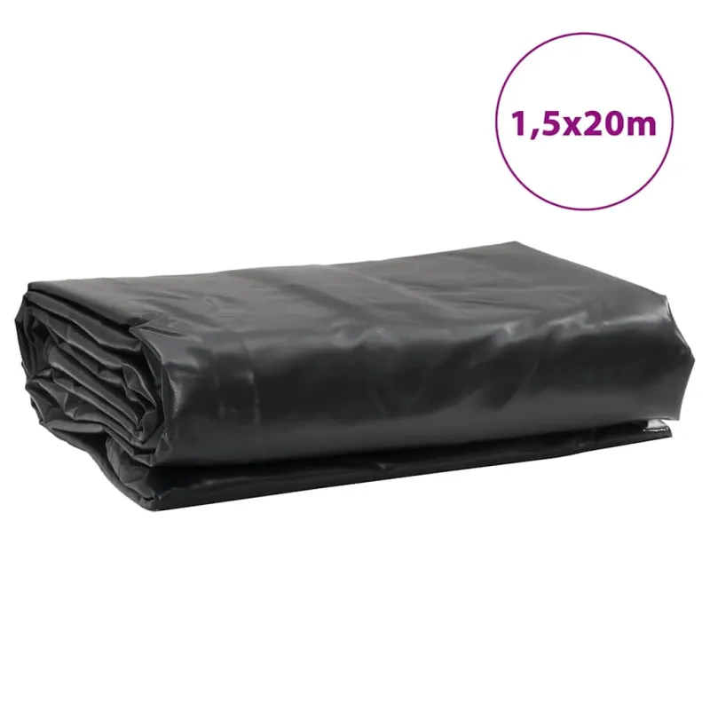 Tentas, antracito spalvos, 1,5x20m, 650g/m²