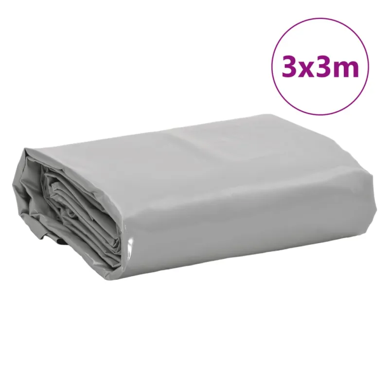 Tentas, pilkos spalvos, 3x3m, 650g/m²