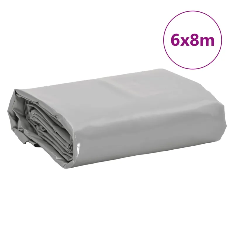 Tentas, pilkos spalvos, 6x8m, 650g/m²