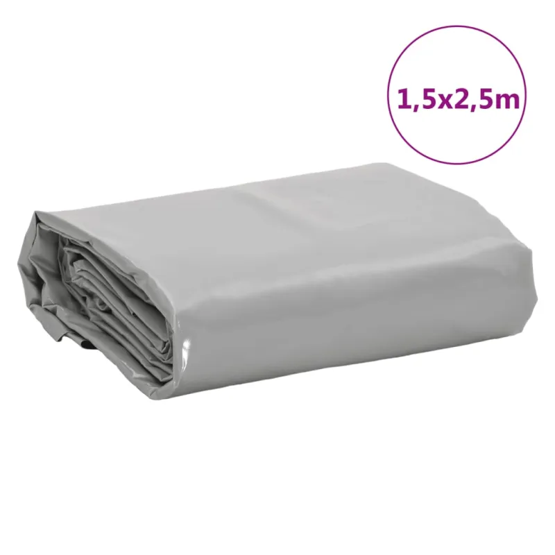 Tentas, pilkos spalvos, 1,5x2,5m, 650g/m²