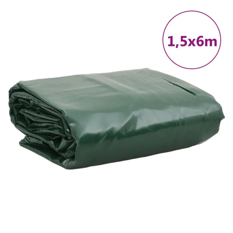 Tentas, žalios spalvos, 1,5x6m, 650g/m²