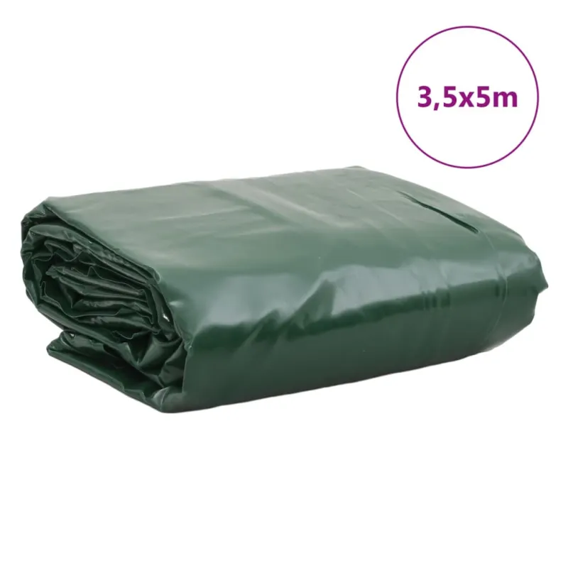 Tentas, žalios spalvos, 3,5x5m, 650g/m²