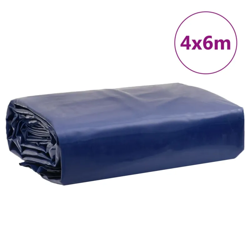 Tentas, mėlynos spalvos, 4x6m, 650g/m²