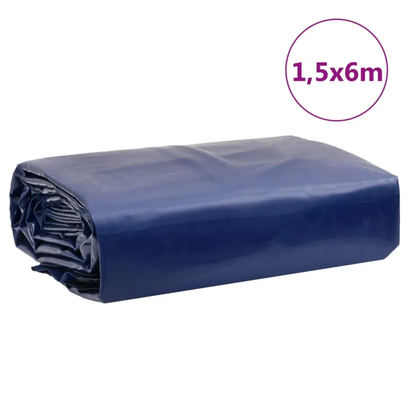 Tentas, mėlynos spalvos, 1,5x6m, 650g/m²