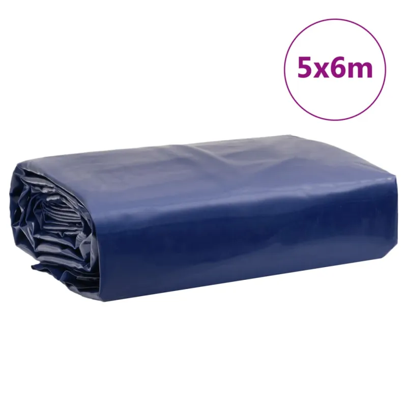 Tentas, mėlynos spalvos, 5x6m, 650g/m²
