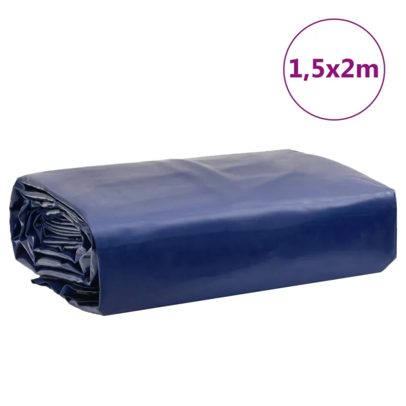 Tentas, mėlynos spalvos, 1,5x2m, 650g/m²