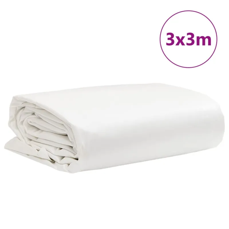 Tentas, baltos spalvos, 3x3m, 650g/m²