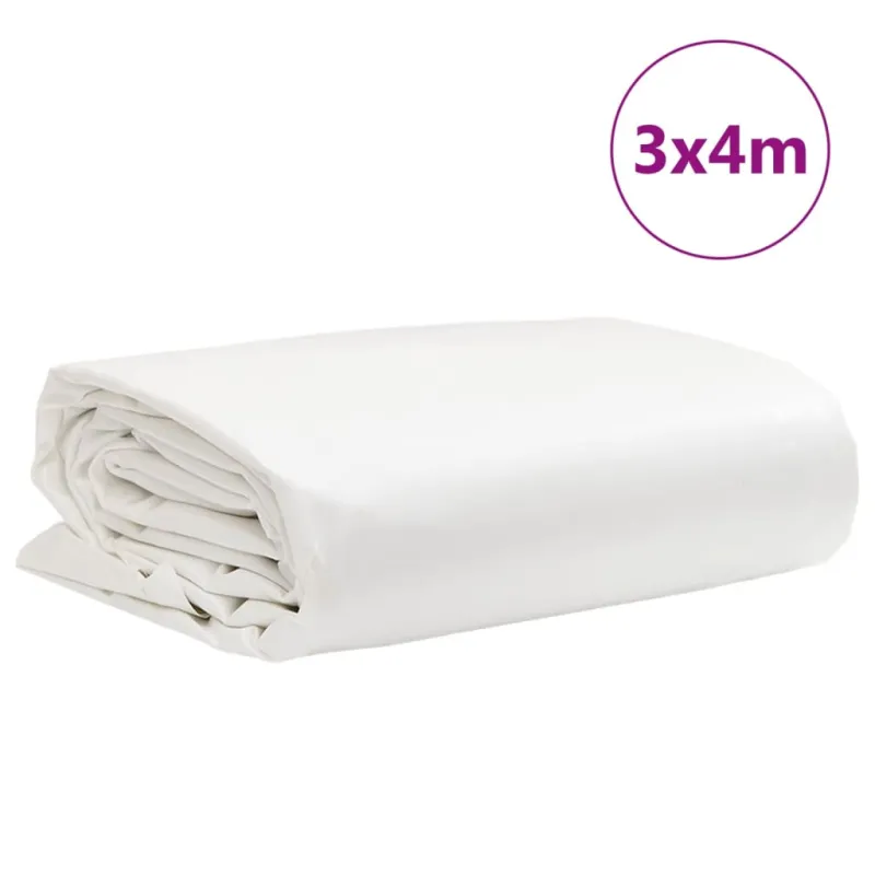 Tentas, baltos spalvos, 3x4m, 650g/m²