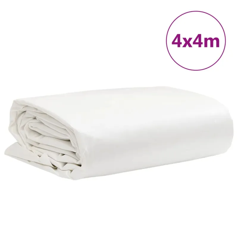 Tentas, baltos spalvos, 4x4m, 650g/m²