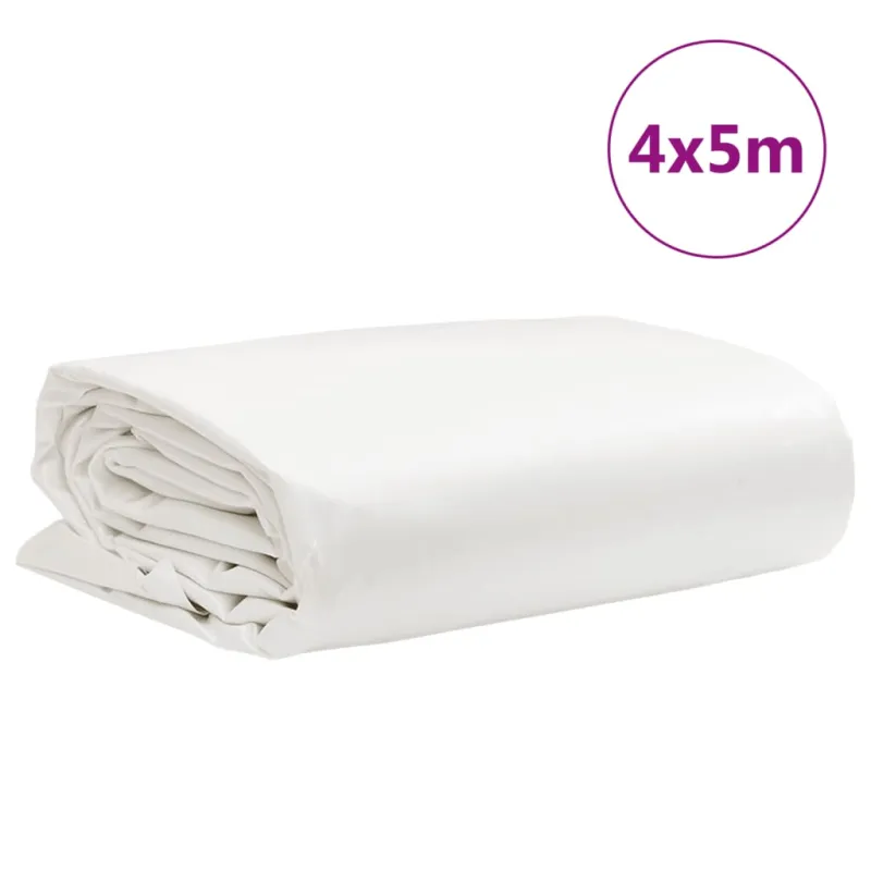 Tentas, baltos spalvos, 4x5m, 650g/m²
