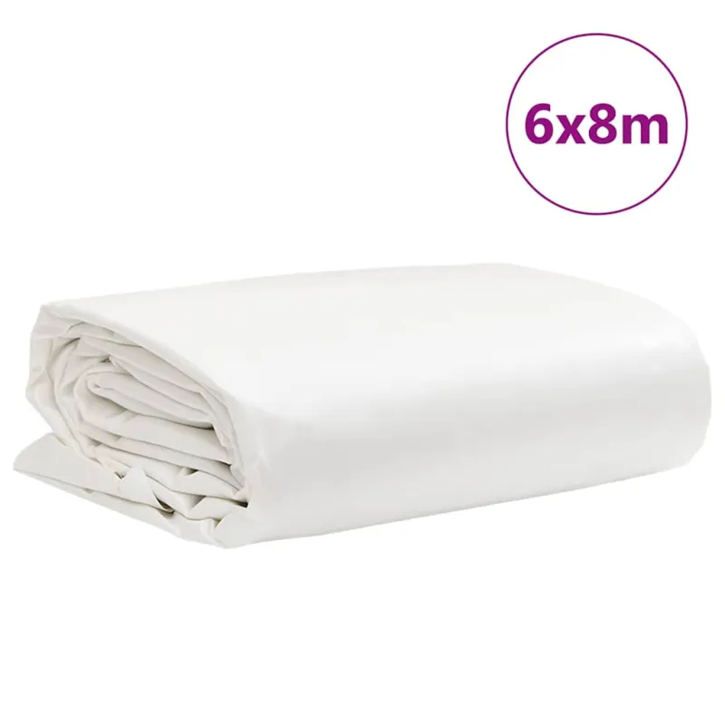 Tentas, baltos spalvos, 6x8m, 650g/m²