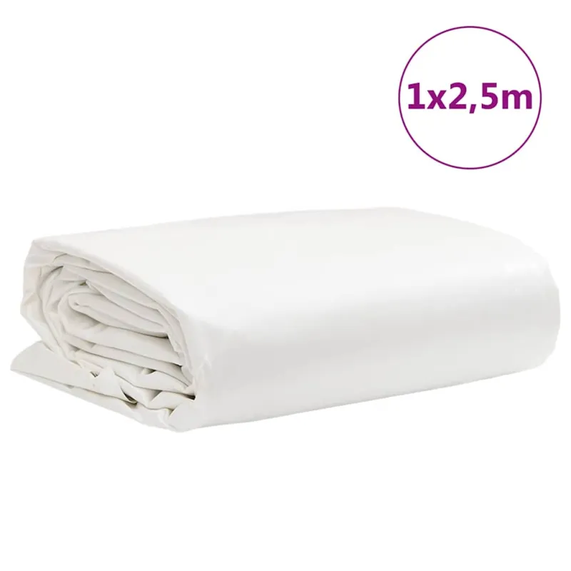 Tentas, baltos spalvos, 1x2,5m, 650g/m²