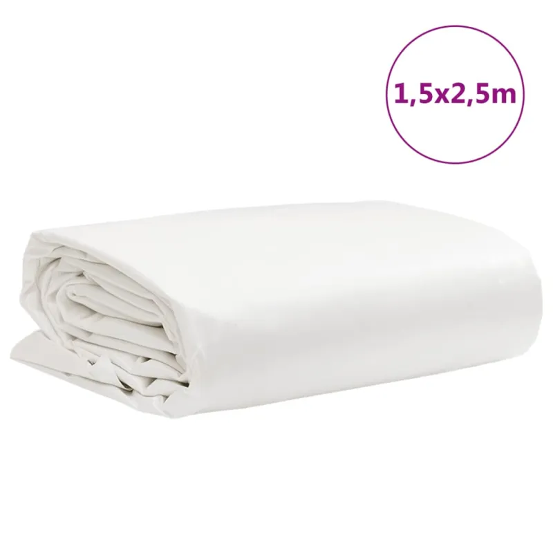 Tentas, baltos spalvos, 1,5x2,5m, 650g/m²