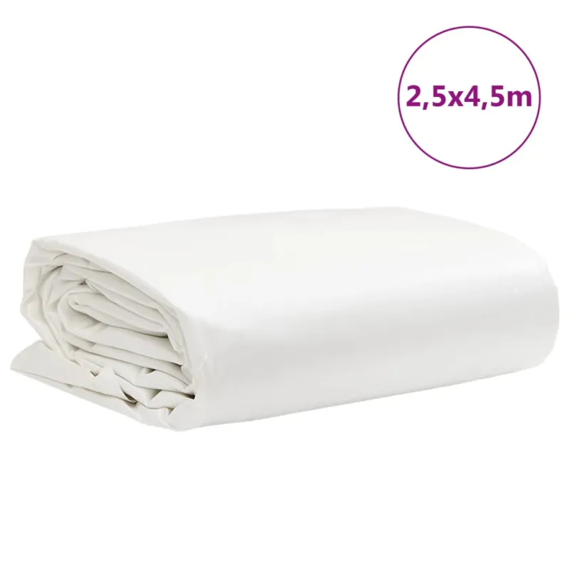 Tentas, baltos spalvos, 2,5x4,5m, 650g/m²
