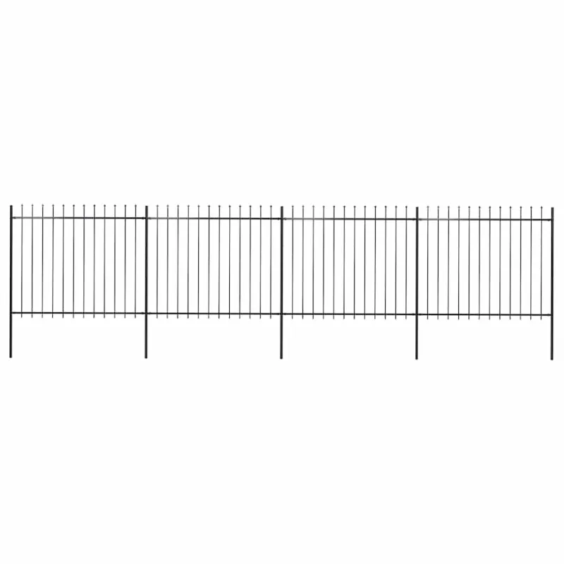 Sodo tvora su iešmeliais, plienas, 714,5x150cm, juoda