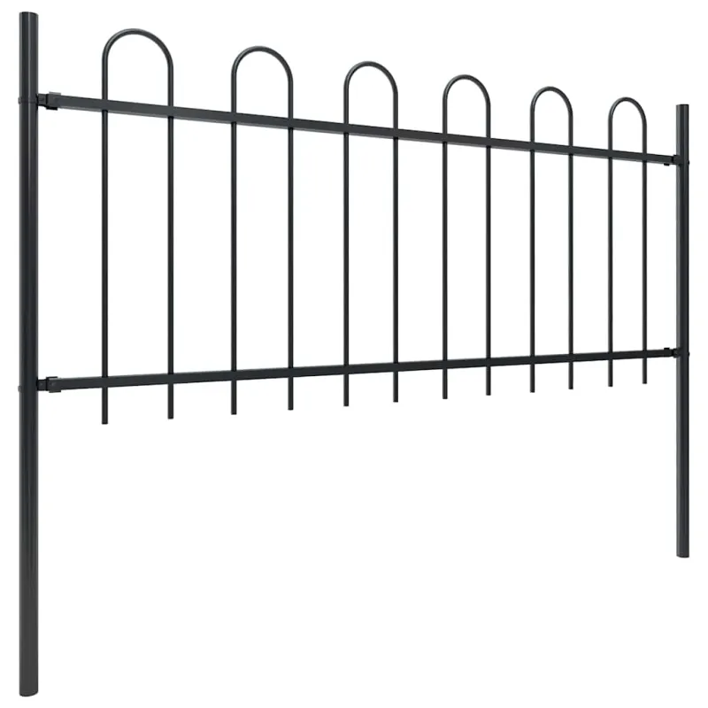 Sodo tvora su lankiniu viršumi, plienas, 1603,5x80cm, juoda
