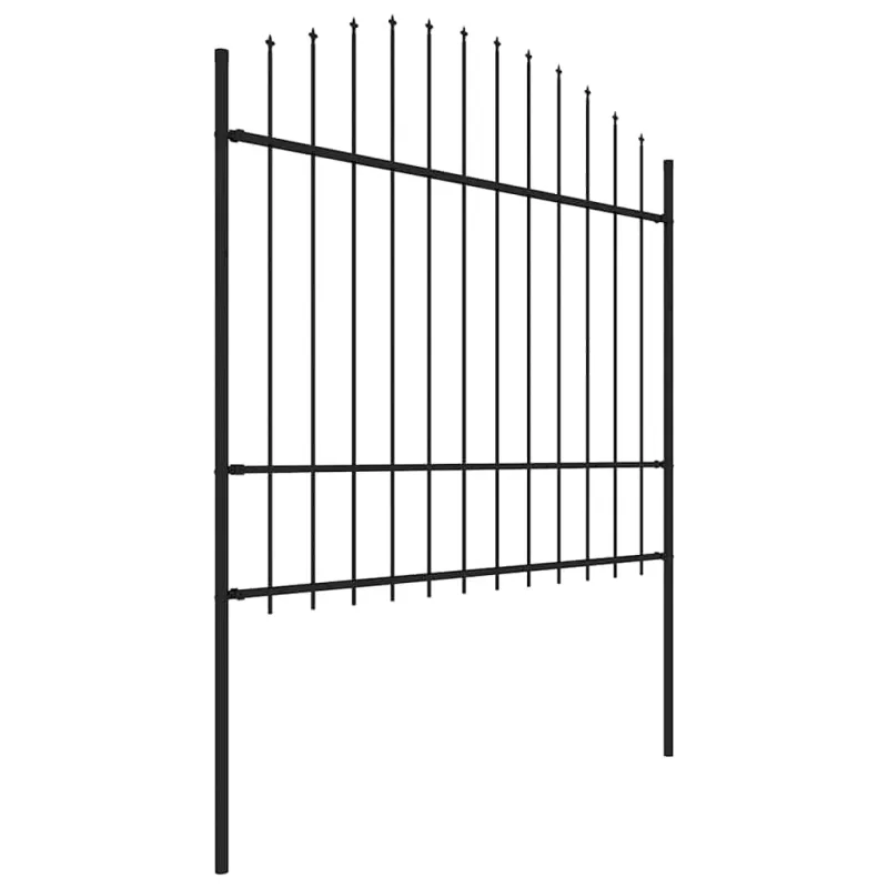 Sodo tvora su iešmeliais, plienas, 714,5x175 cm, juoda