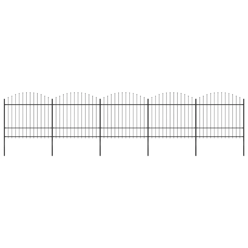 Sodo tvora su iešmeliais, plienas, 892,5x175 cm, juoda