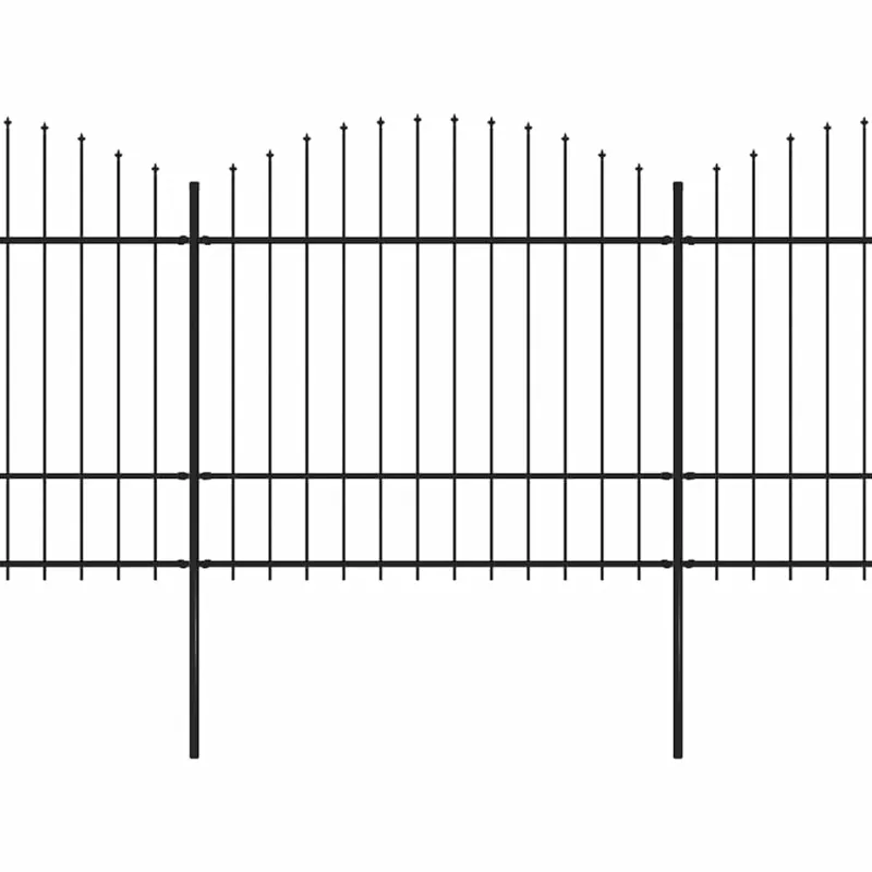 Sodo tvora su iešmeliais, plienas, 892,5x175 cm, juoda