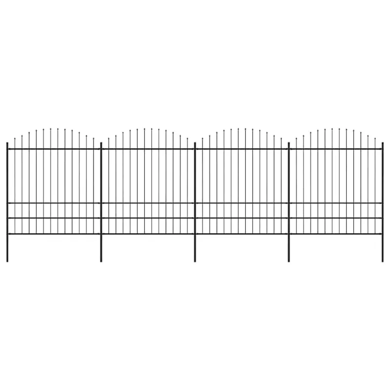 Sodo tvora su iešmeliais, plienas, 714,5x200cm, juoda