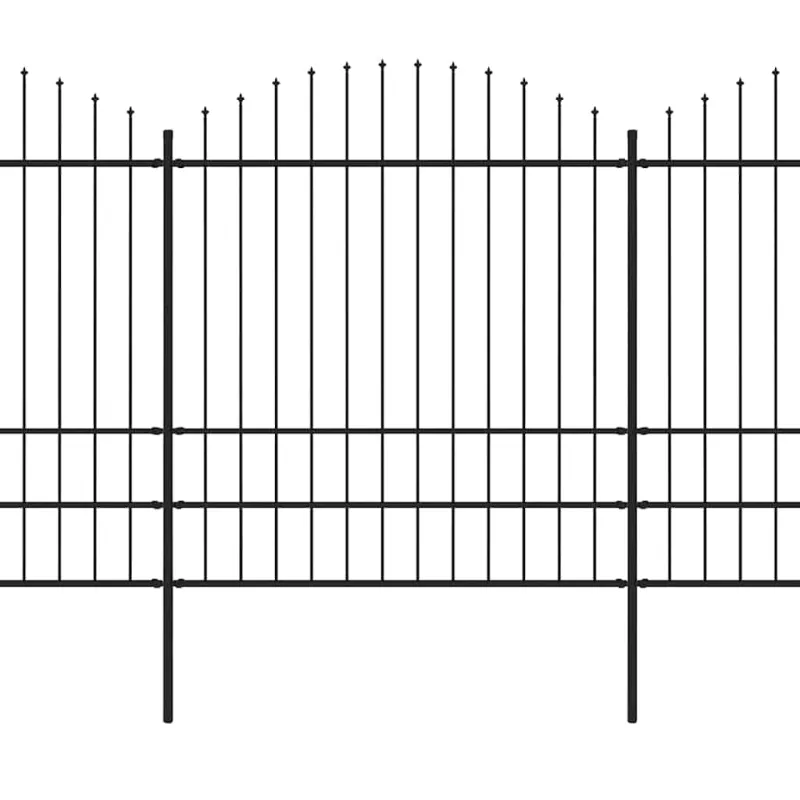 Sodo tvora su iešmeliais, plienas, 714,5x200cm, juoda