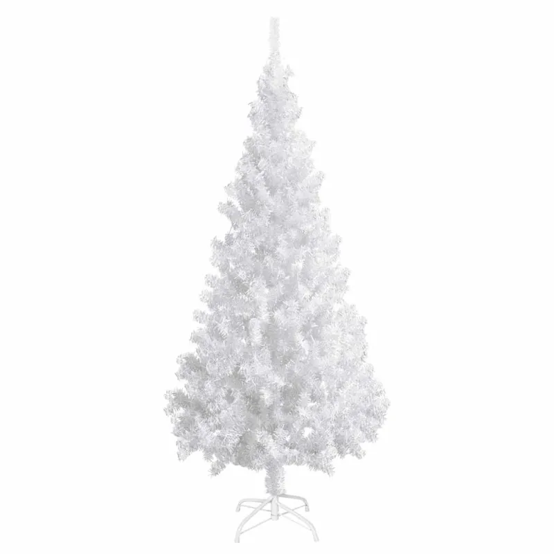 Dirbtinė Kalėdų eglutė su žaisliukais, balta, 180cm, PVC