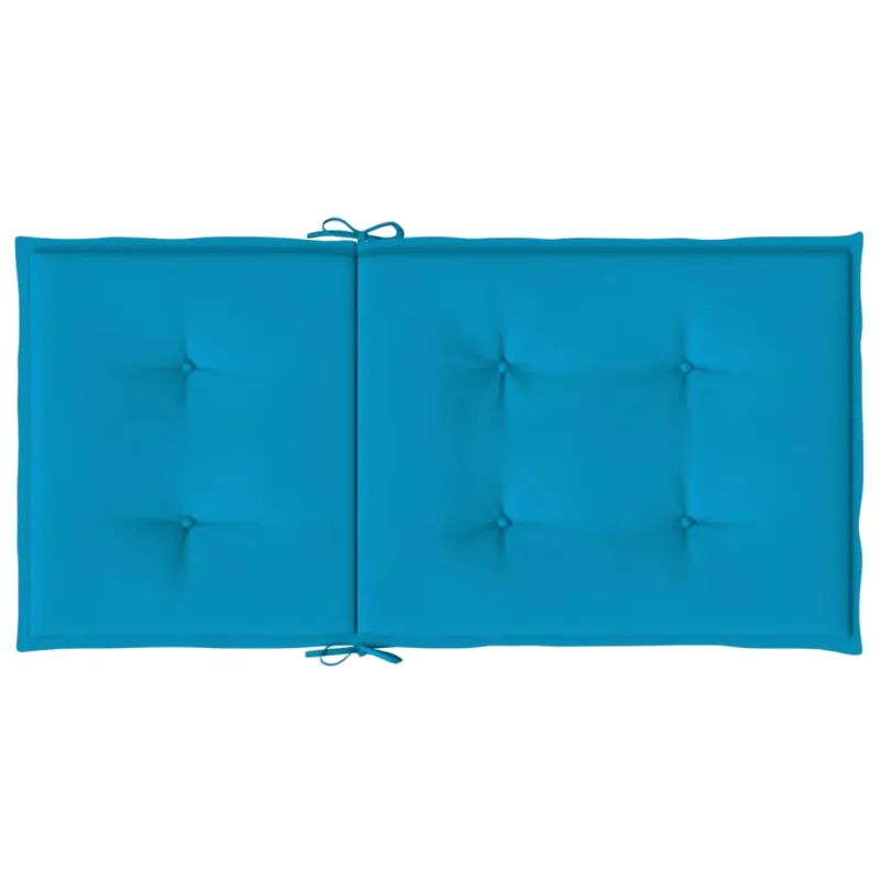 Sodo kėdės pagalvėlės, 6vnt., mėlynos, 100x50x3cm, audinys