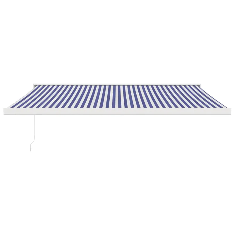 Ištraukiama markizė, mėlyna/balta, 4x3m, audinys ir aliuminis