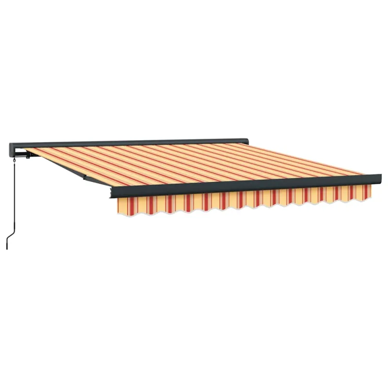 Ištraukiama markizė, geltona/balta, 3x2,5m, audinys/aliuminis
