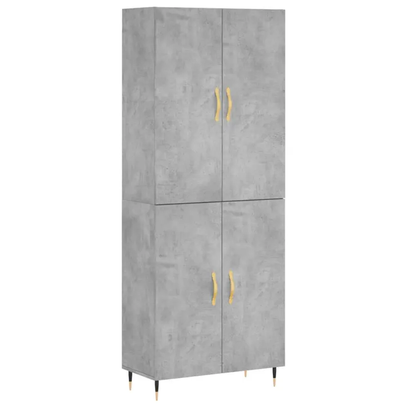 Komoda, betono pilkos spalvos, 69,5x34x180cm, apdirbta mediena