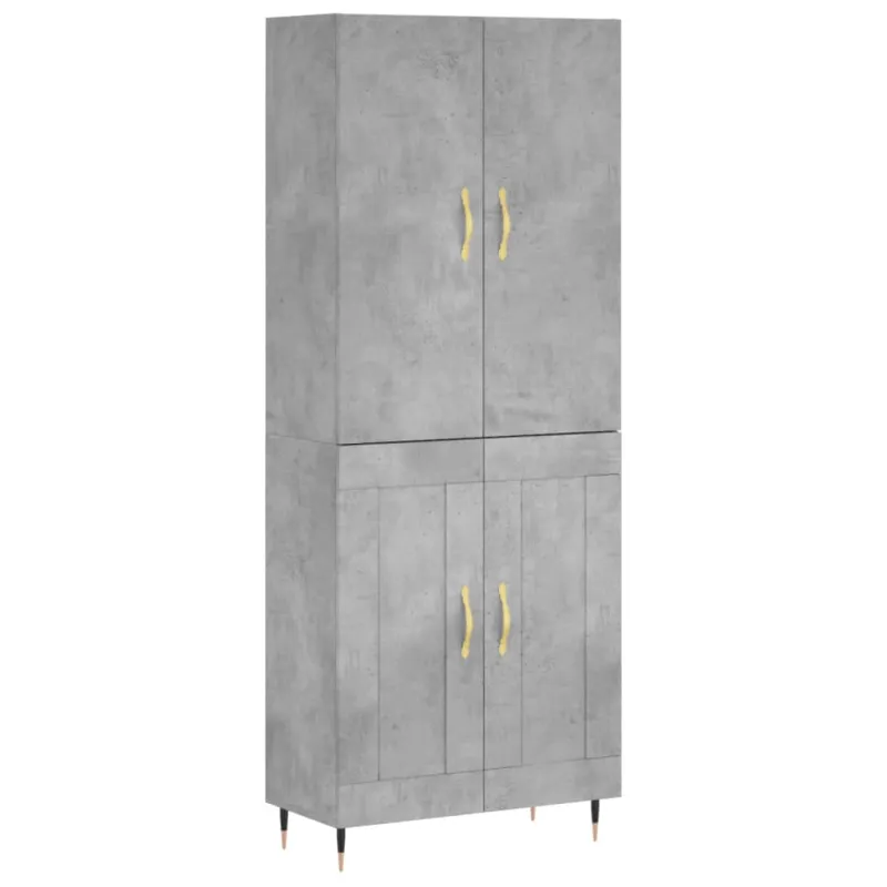 Komoda, betono pilkos spalvos, 69,5x34x180cm, apdirbta mediena