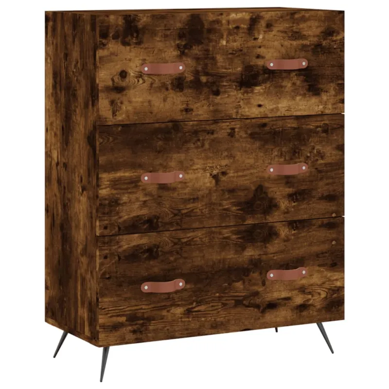 Komoda, dūminio ąžuolo spalvos, 69,5x34x180cm, apdirbta mediena