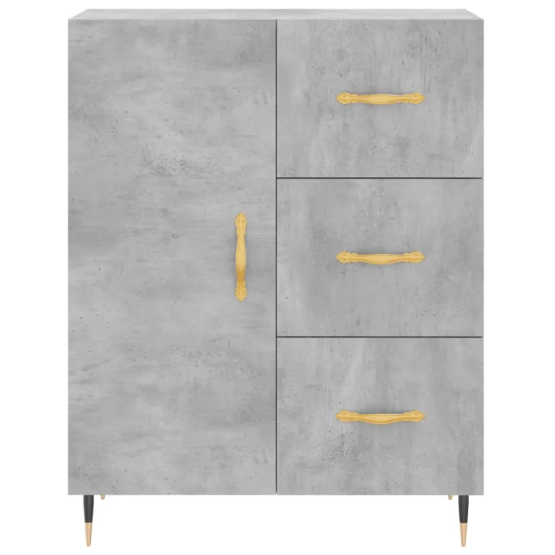 Komoda, betono pilkos spalvos, 69,5x34x180cm, apdirbta mediena