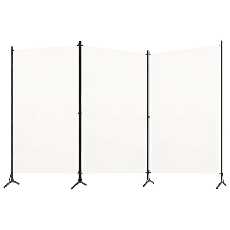 Kambario pertvara, 3 dalių, baltos spalvos, 260x180cm, audinys