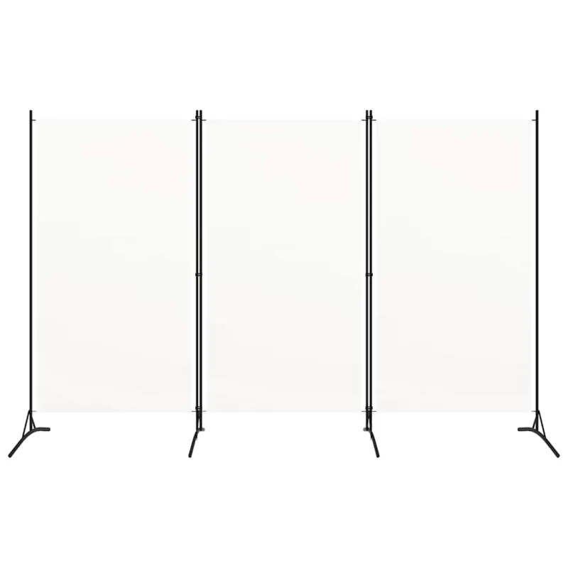 Kambario pertvara, 3 dalių, baltos spalvos, 260x180cm, audinys