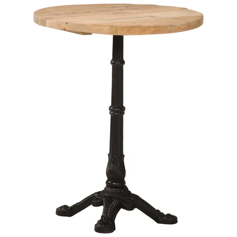 Bistro staliukas, skersmuo 60x76cm, neapdorota mango mediena