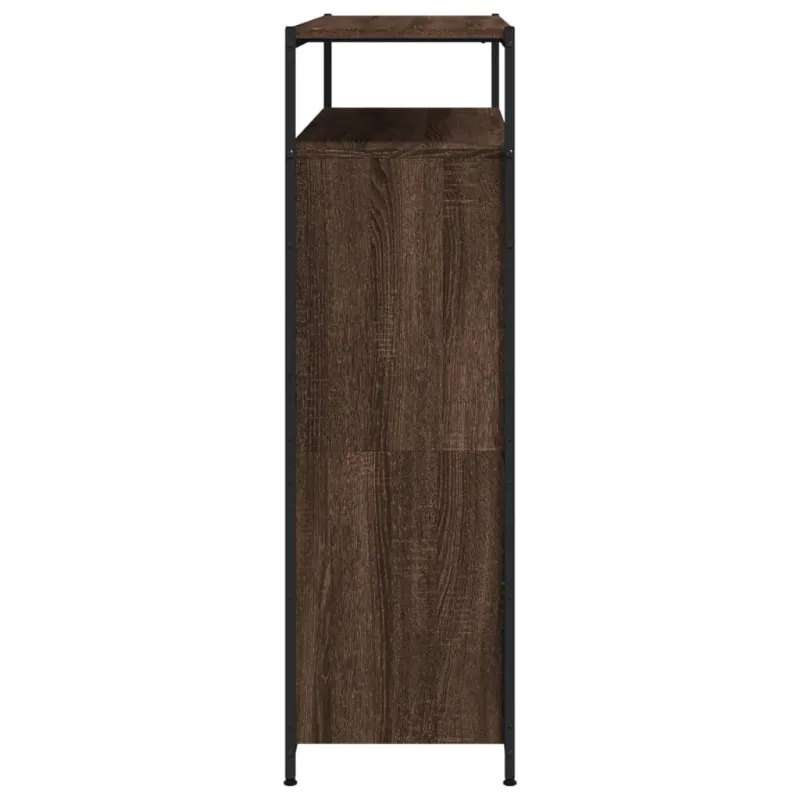 Batų spintelė su 4 atverčiamais stalčiais, ruda, 100x34x112cm