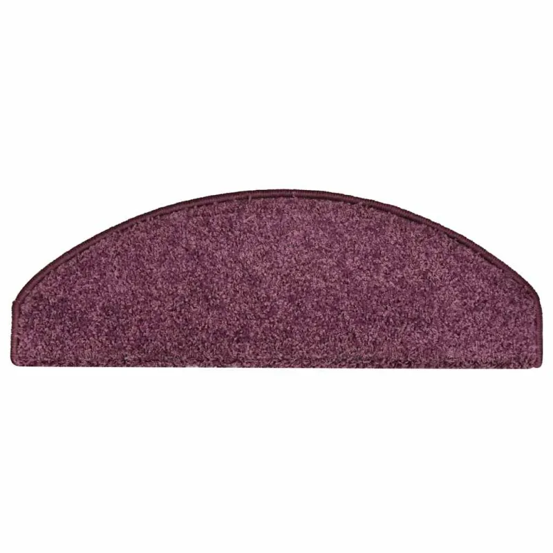 Laiptų kilimėliai, 15 vnt., 65x21x4 cm, tamsiai violetiniai, pusapvaliai, dideli