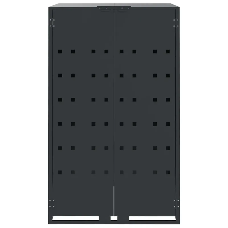 Stoginė trim konteineriams, antracito, 207x79x117cm, plienas