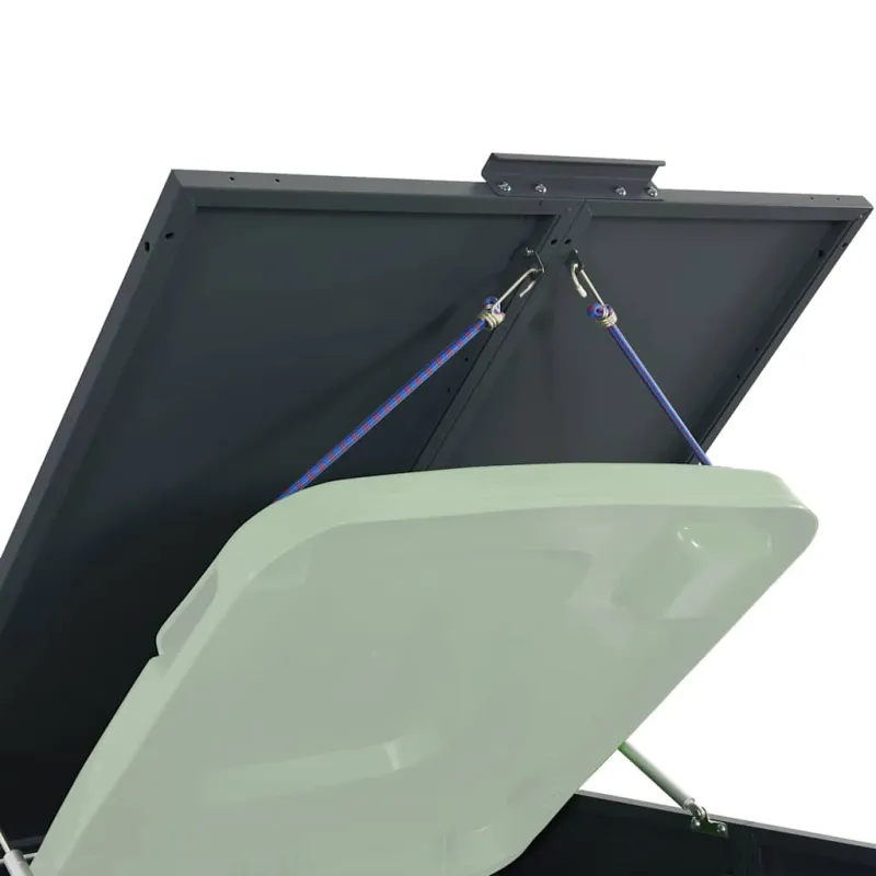 Stoginė trim konteineriams, antracito, 207x79x117cm, plienas
