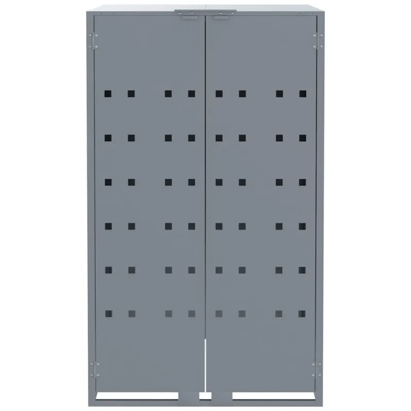 Stoginė penkiems konteineriams, pilka, 345x79x117cm, plienas